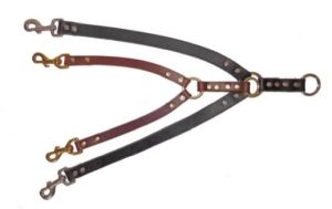 Lthr Lg Dog Coupler Lead Brown