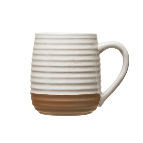 Mug 16oz Wht Brn Txt