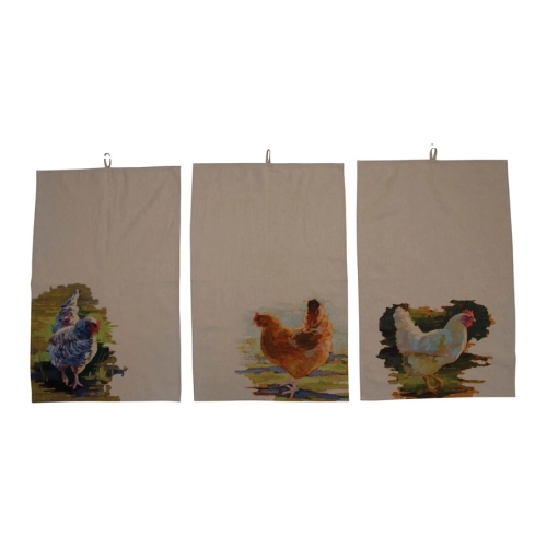 Tea Towel Chicken Astd