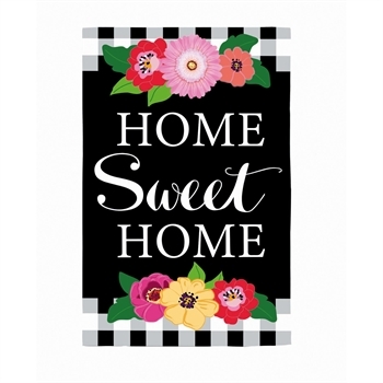 House Flag Home Sweet Home Black