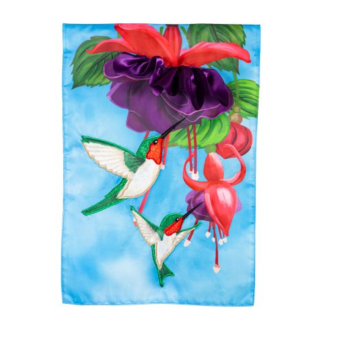 Flag Gdn Hummingbird Applique