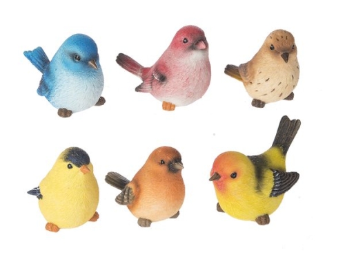 Figurine Bird Astd Colors