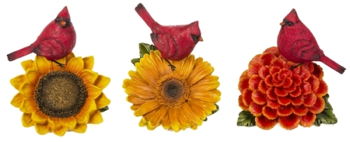Cardinal on Flower Figurine
