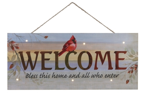 Sign Welcome Cardinal LED