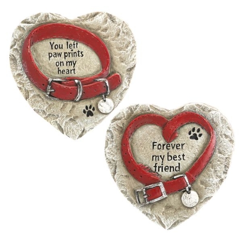 Memorial Pet Collar Heart Astd