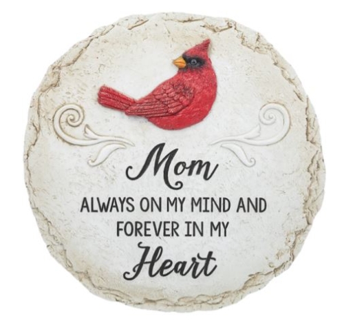 Memorial Stepping Stone Mom Cardinal Heart