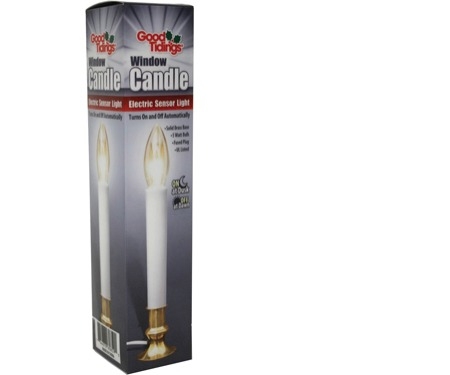 Candle 9" W/ Sensor Brass