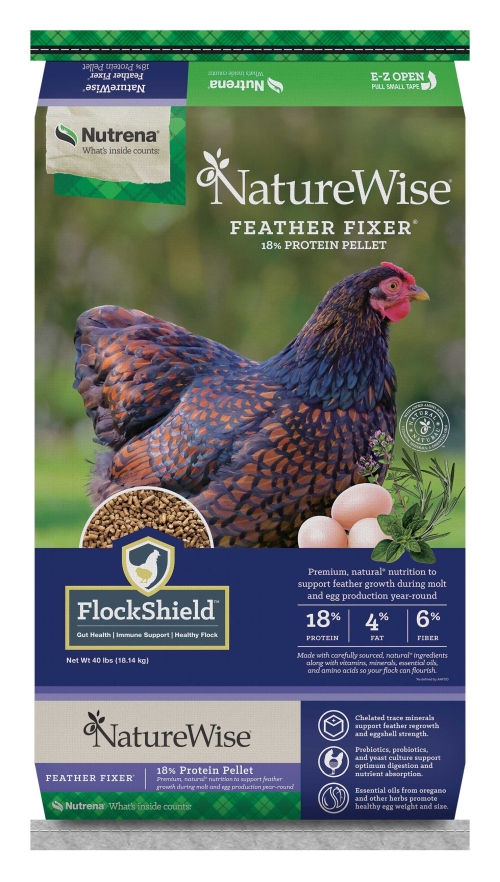 Nutrena Nature Wise Feather Fixer 18% Pellet 40lb.
