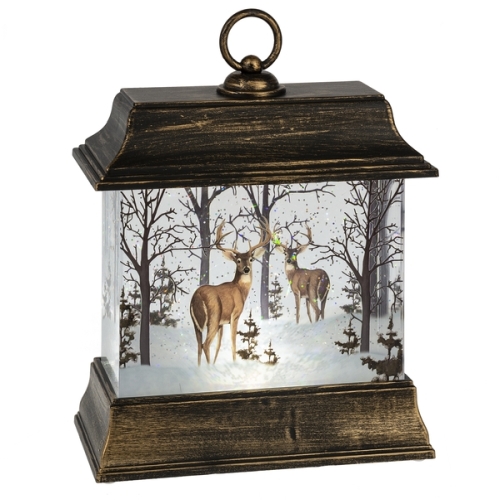 Lantern BO Deer Acrylic Rect