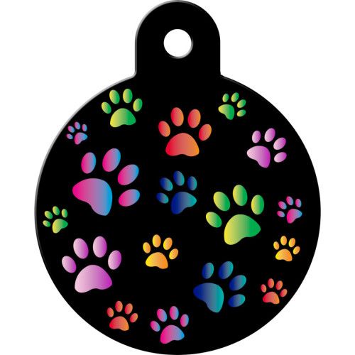 Tag Circle Large W/paws