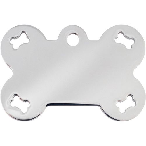 Tag Bone Large Chrome W/ Bones