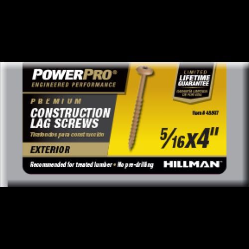 Powerpro 5/16x3-1/2 25pcs