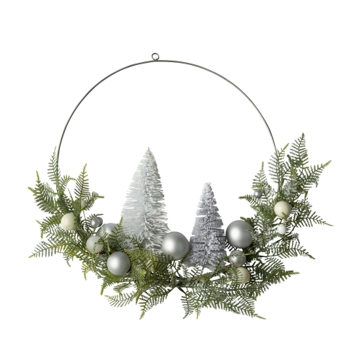 Hoop Wreath w/ Btl Brsh Tree