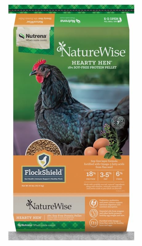 Nutrena Nature Wise Hearty Hen Layer 18% Pellet 40lb.