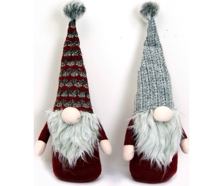 Plush Gnome Santa 2 Astd