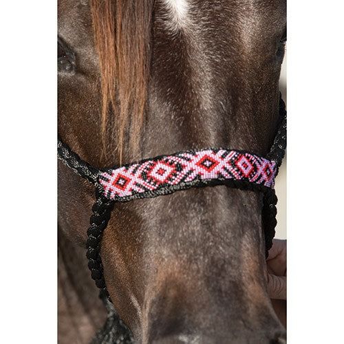 Cowboy Braided Halter Blk/pink