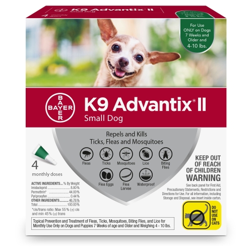 Advantix II Dogs 10lb or less 4pk