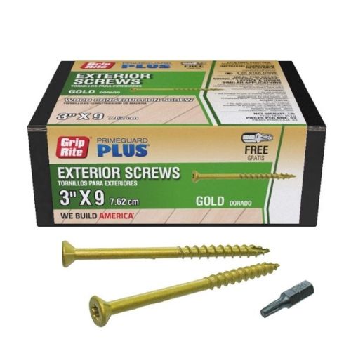 SCREW 1# 3"x9 STAR DR GOLD