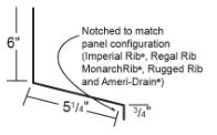 3' Notched Endwall Galvalume