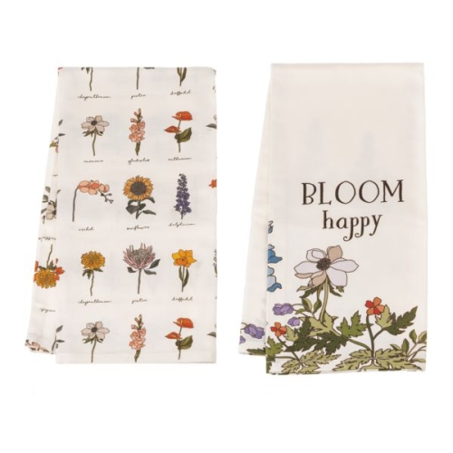 Tea Towel Bloom Happy