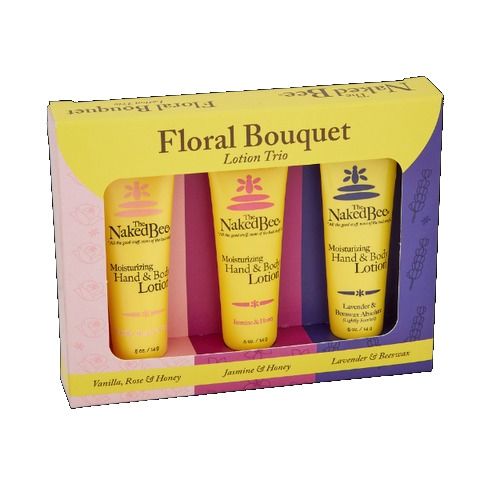 The Naked Bee Lotion Trio Floral Bouquet