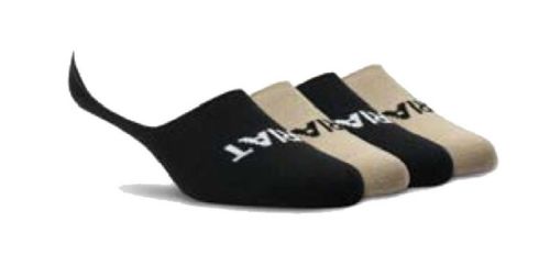 Ariat Sock Womens No Show Black & Tan 4pk