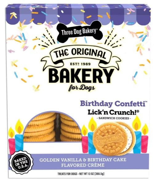 Three Dog Bakery Gold Birthday Cake 13oz