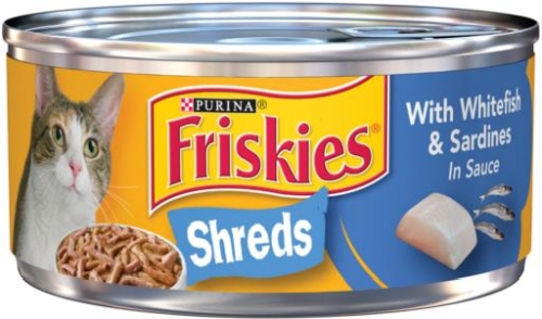 5.5oz Friskies Shreds Whitefish & Sardine