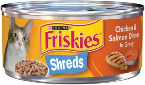 5.5oz Friskies Shreds Chicken & Salmon Dinner in Gravy