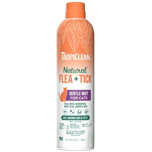 TropiClean Natural Flea & Tick Cat & Home Mist 14oz