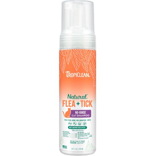 TropiClean Flea & Tick Waterless Cat Shampoo 7.4oz