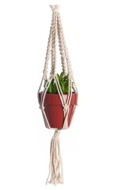 Plant Hanger 17" Woven Zigzag