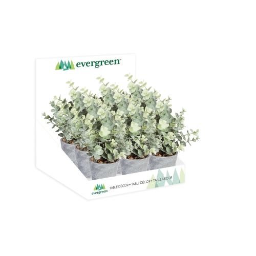11" Eucalyptus Planter Decor