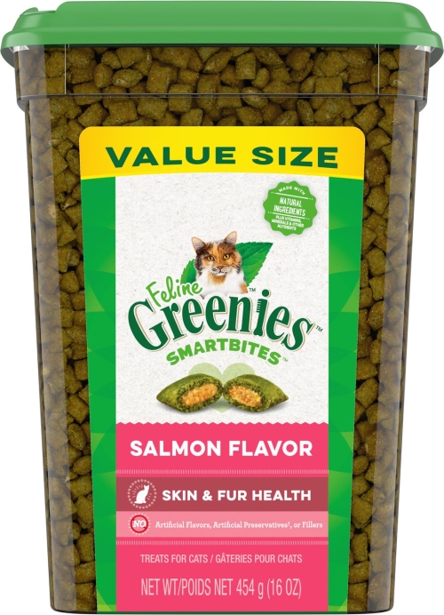 Greenies Treat Tub Cat Salmon 9.7oz