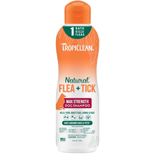 TropiClean Natural Flea & Tick Shampoo Maximum Strength 20oz