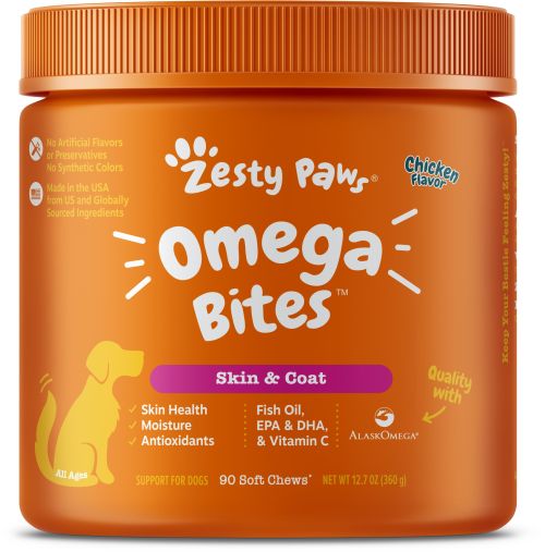 Zesty Paws Omega Skin & Coat Bites 90ct