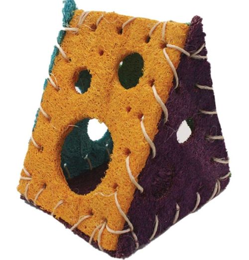 A&e Loofah Cheese House Pet Toy