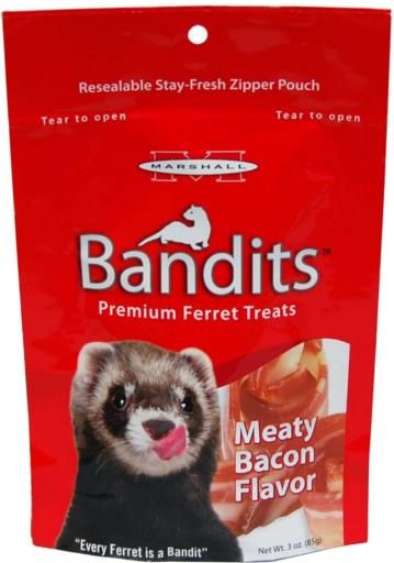 Marshall Bandit Ferret Treats Meaty Bacon 3oz