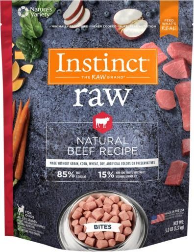 Natures Variety Instinct Grain Free Raw Beef Bites 3lb