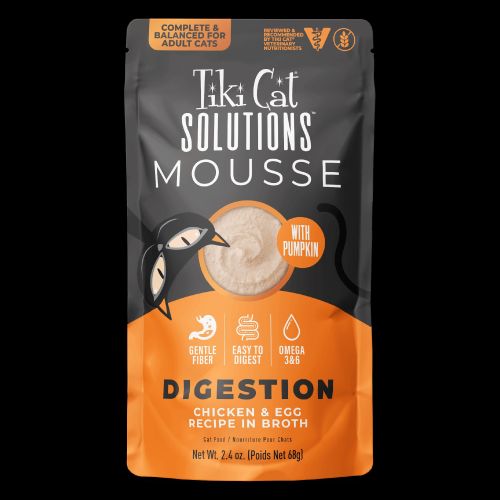 Tiki Cat Solutions Digestion Chicken & Egg Mousse 2.4oz