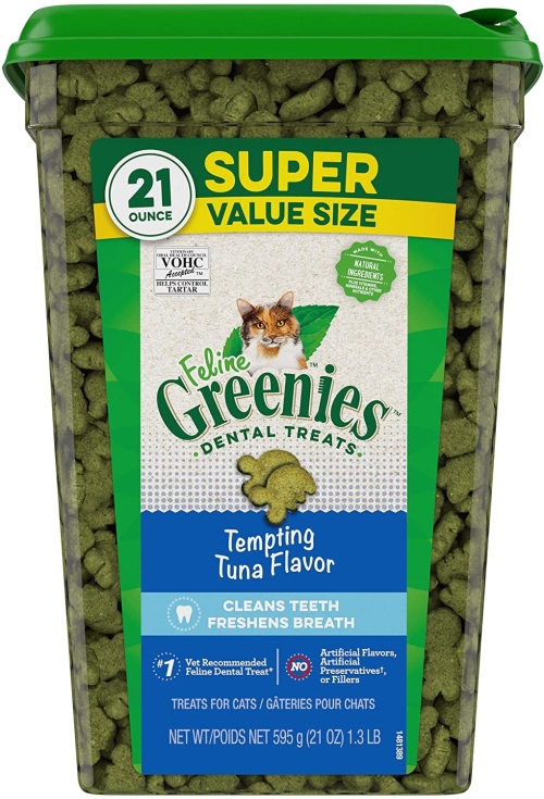 Greenies Dental Treat Cat Tuna 21Oz