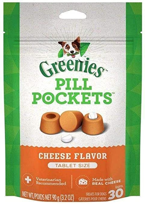 Greenies Pill Pocket Dog Cheese Tablet Size 3.2oz