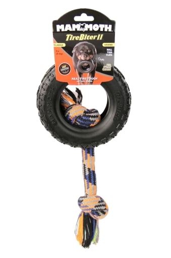 Mammoth Tire Biter With Rope Xl 7" Dog Toy