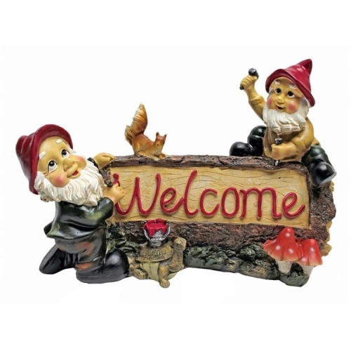 Statue Gnome Welcome Sign