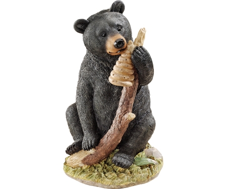 Statue Bear Honey Curious Cub