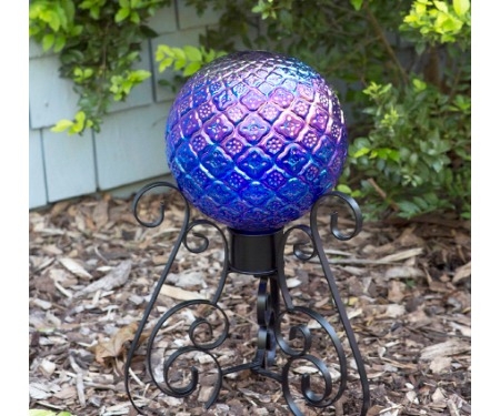 Gazing Globe 10 Blue Embossed