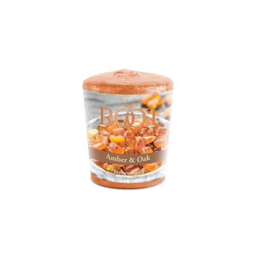 Root Candle Votive 20hr Amber & Oak