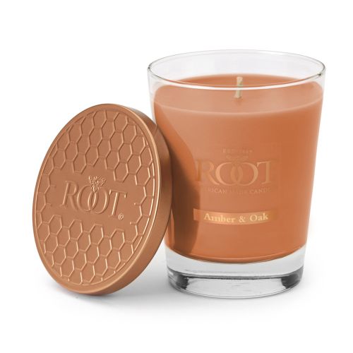 Root Candle Small Veriglass Amber & Oak