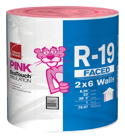 Owens Corning R- 19 Faced Fiberglass Insulation Roll 15in x 39.2ft