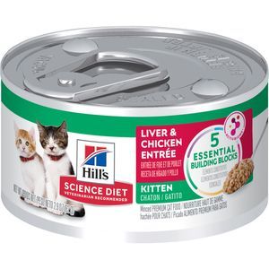 3Oz Hill's Science Diet Kitten Canned Cat Food, Liver & Chicken Entree
